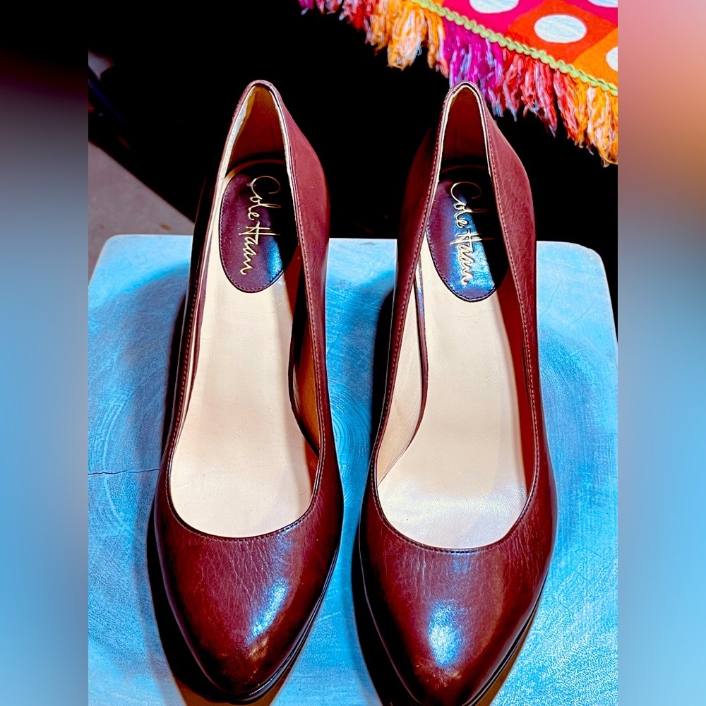Cole Haan Womens Dark Red Pumps 3 In Heels 9 1/2